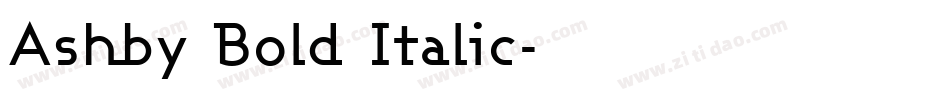 Ashby Bold Italic字体转换